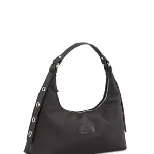 Black Baguette Shoulder Bag for Women